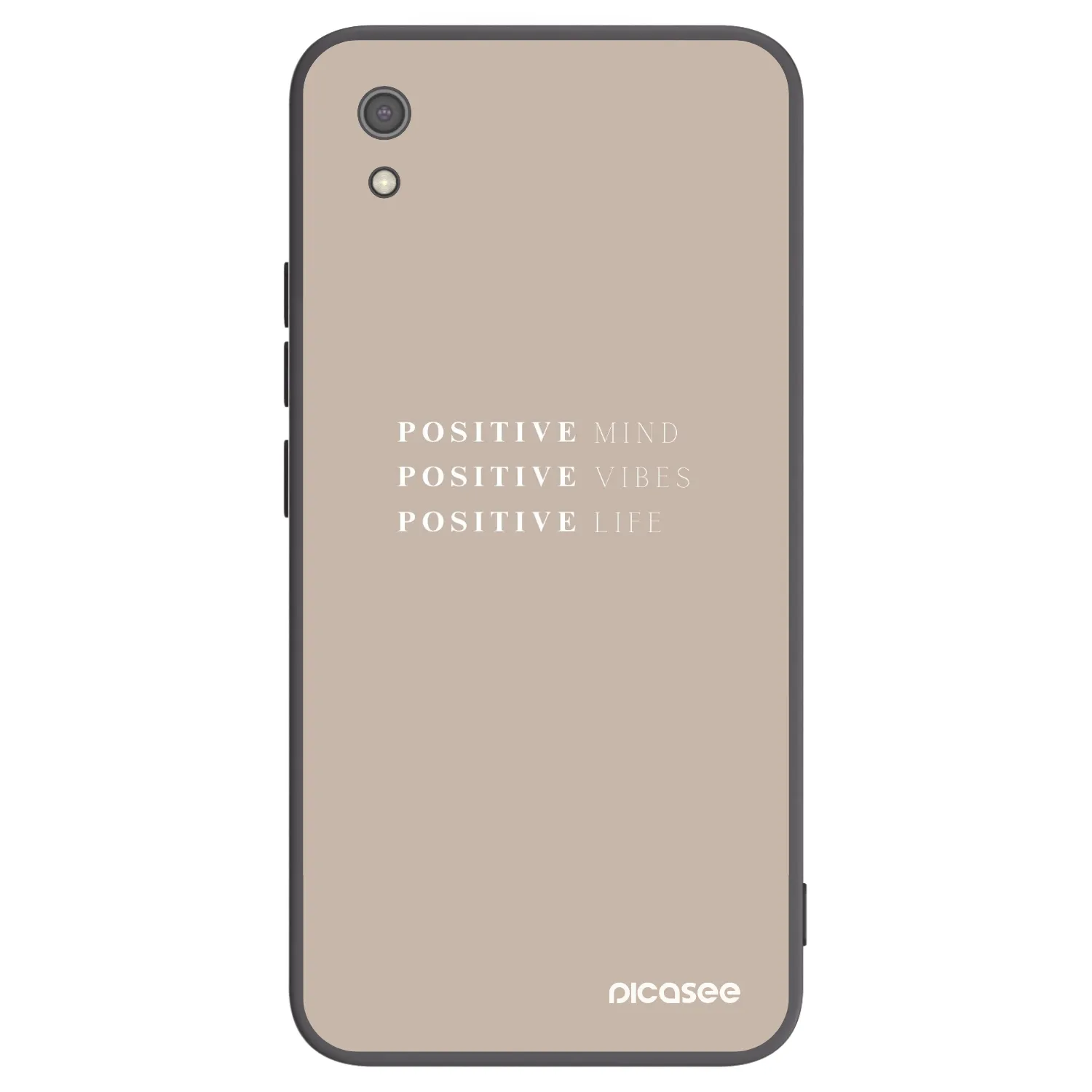 Picasee silikonowe czarne etui na Xiaomi Redmi 7A - Positive Vibes