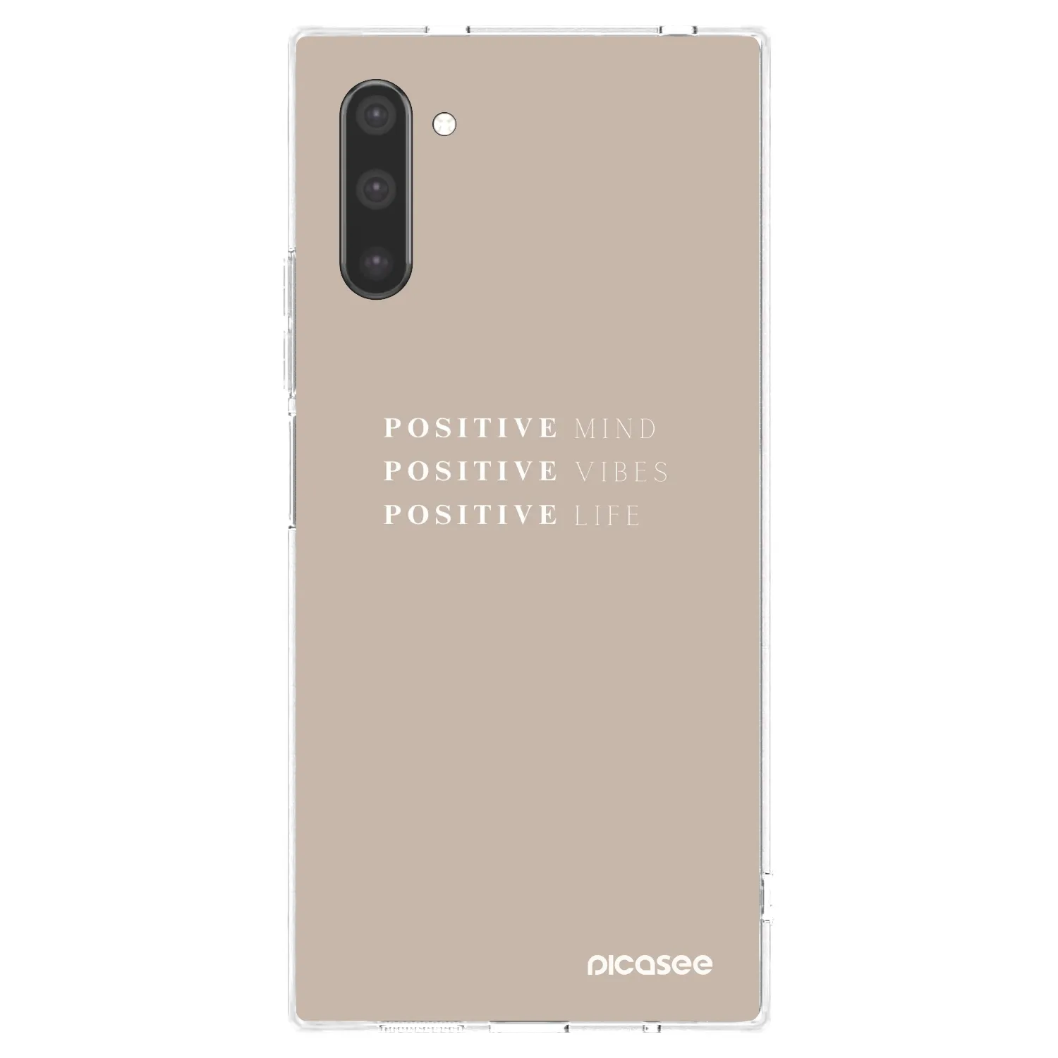 Picasee silikonowe przeźroczyste etui na Samsung Galaxy Note 10 N970F - Positive Vibes
