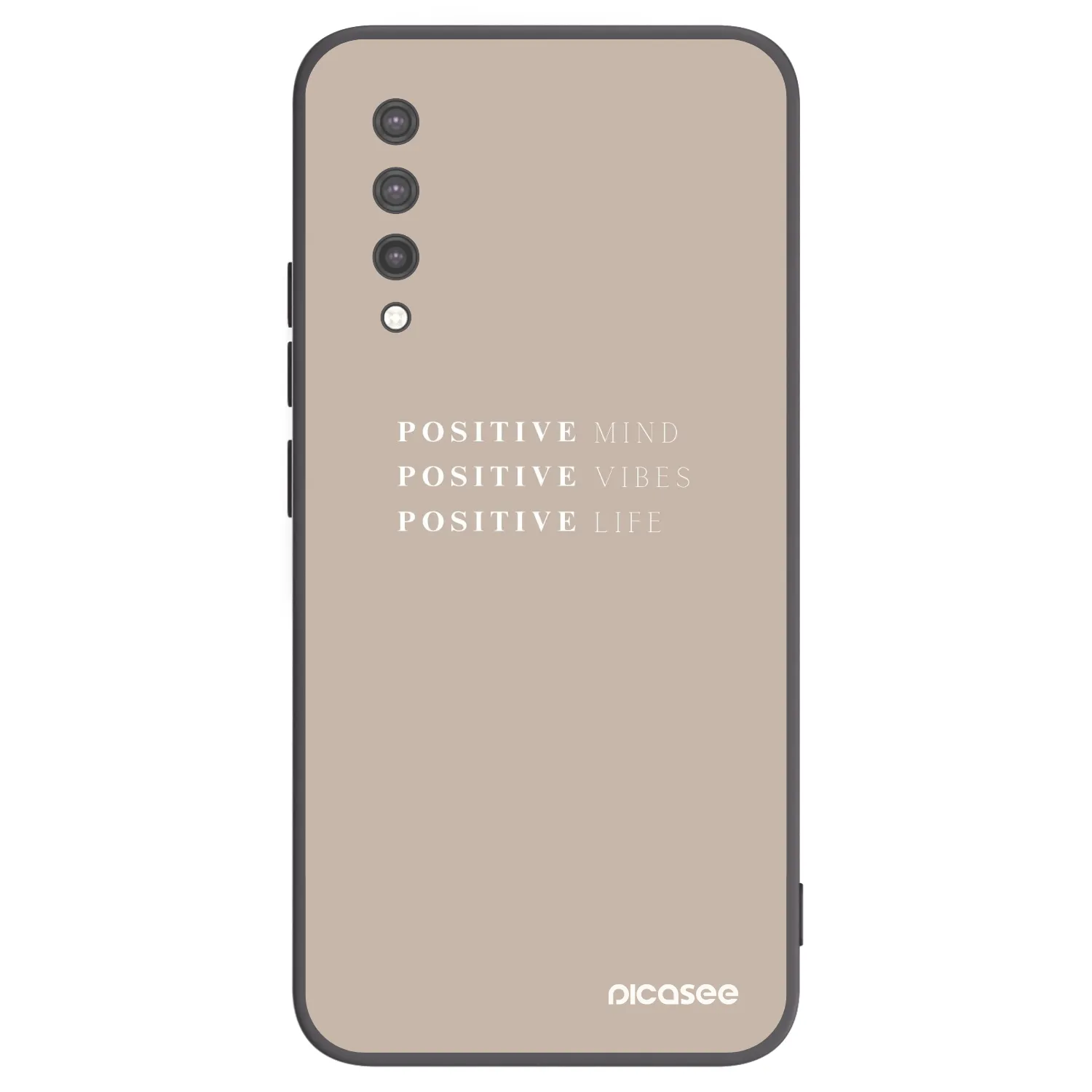 Picasee silikonowe czarne etui na Xiaomi Mi 9 Lite - Positive Vibes