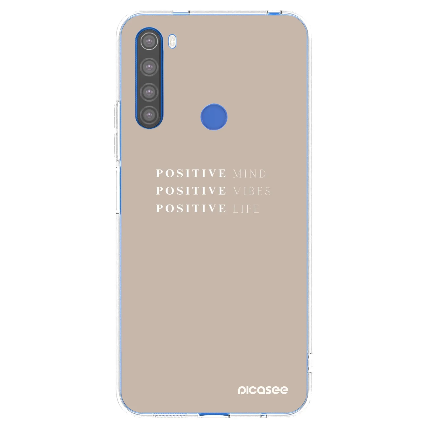 Picasee silikonowe przeźroczyste etui na Xiaomi Redmi Note 8T - Positive Vibes