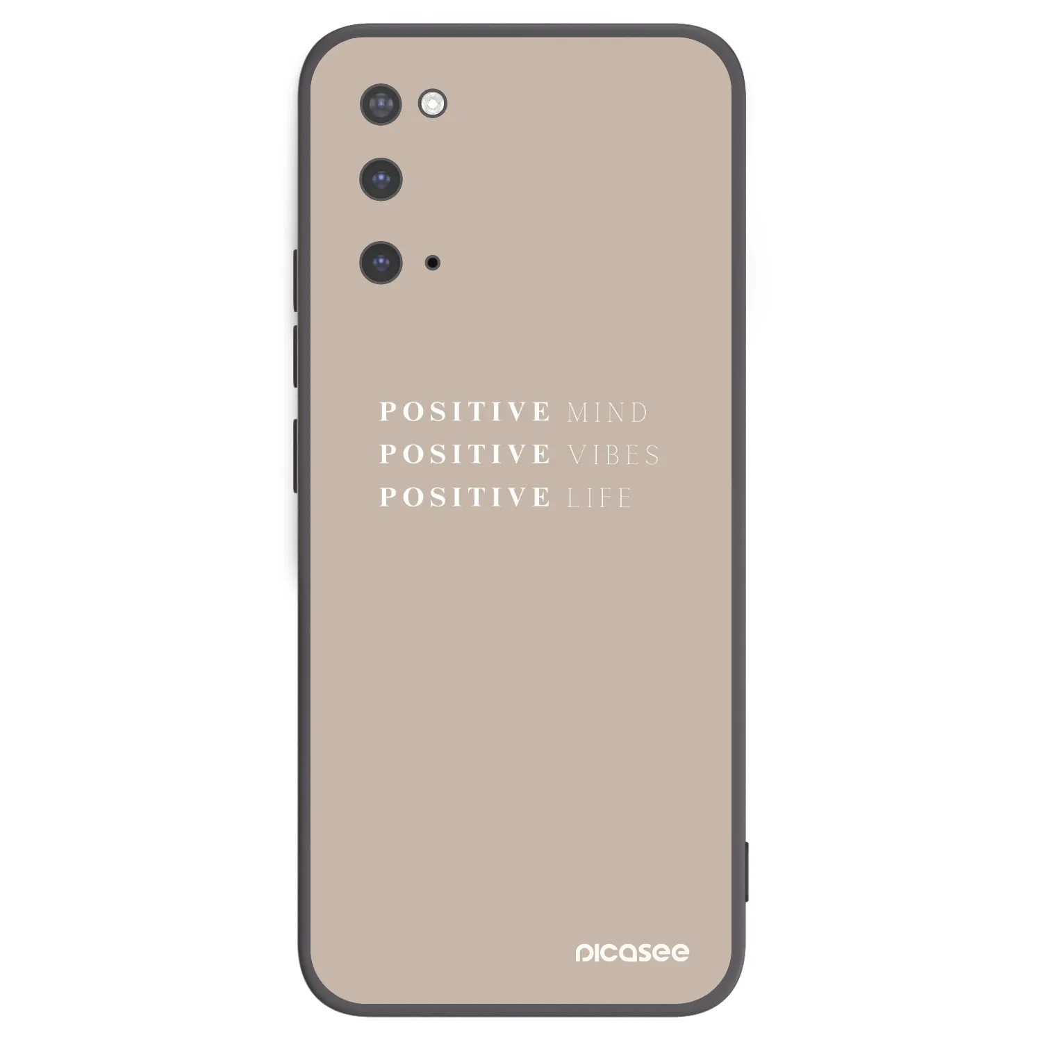 Picasee silikonowe czarne etui na Samsung Galaxy S20 G980F - Positive Vibes