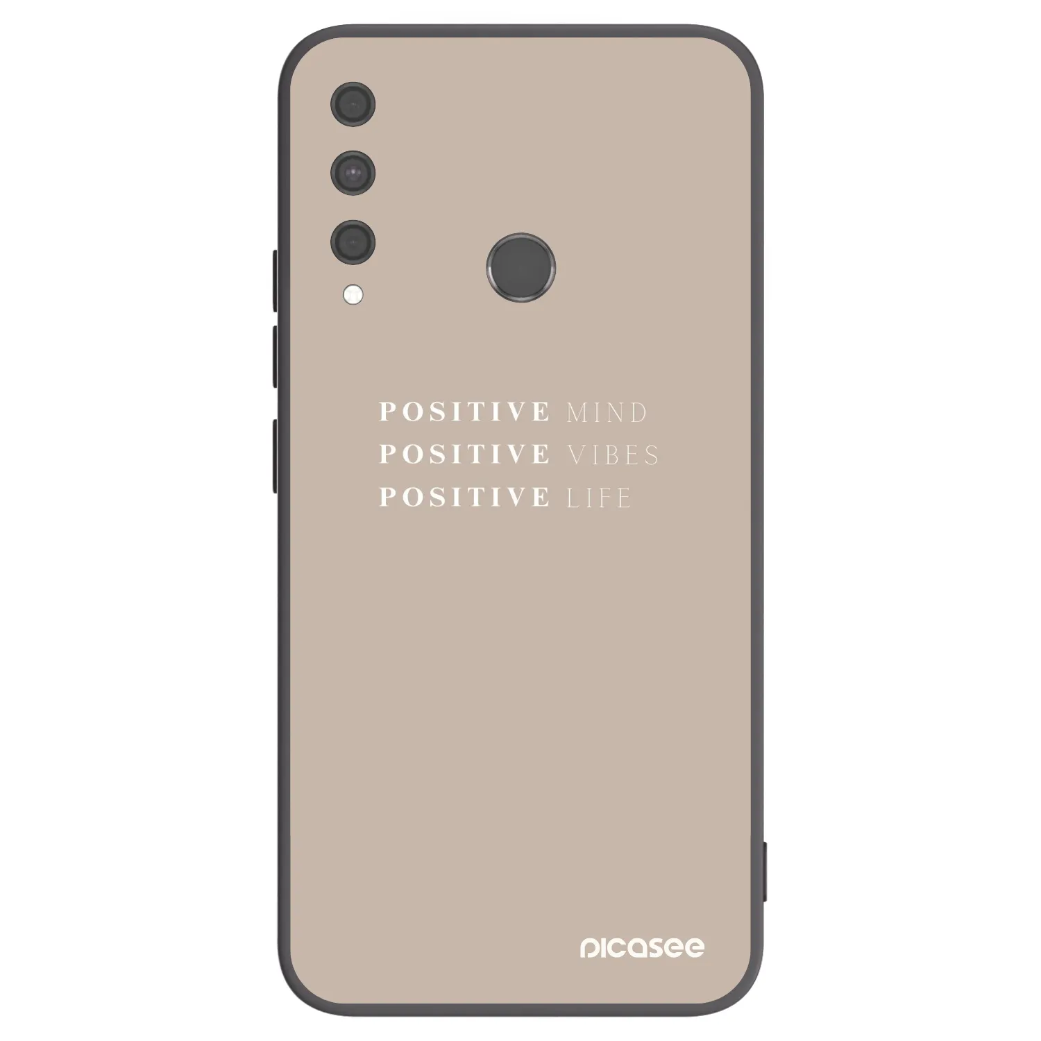 Picasee silikonowe czarne etui na Huawei P40 Lite E - Positive Vibes