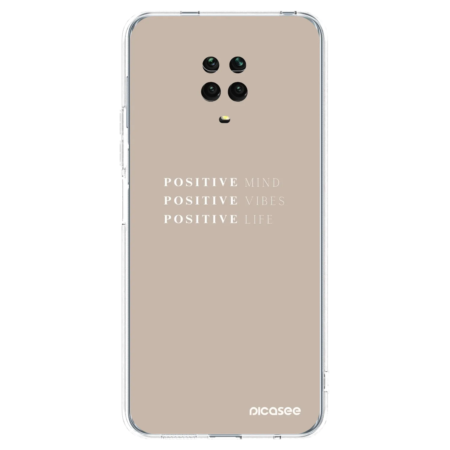 Picasee silikonowe przeźroczyste etui na Xiaomi Redmi Note 9S - Positive Vibes