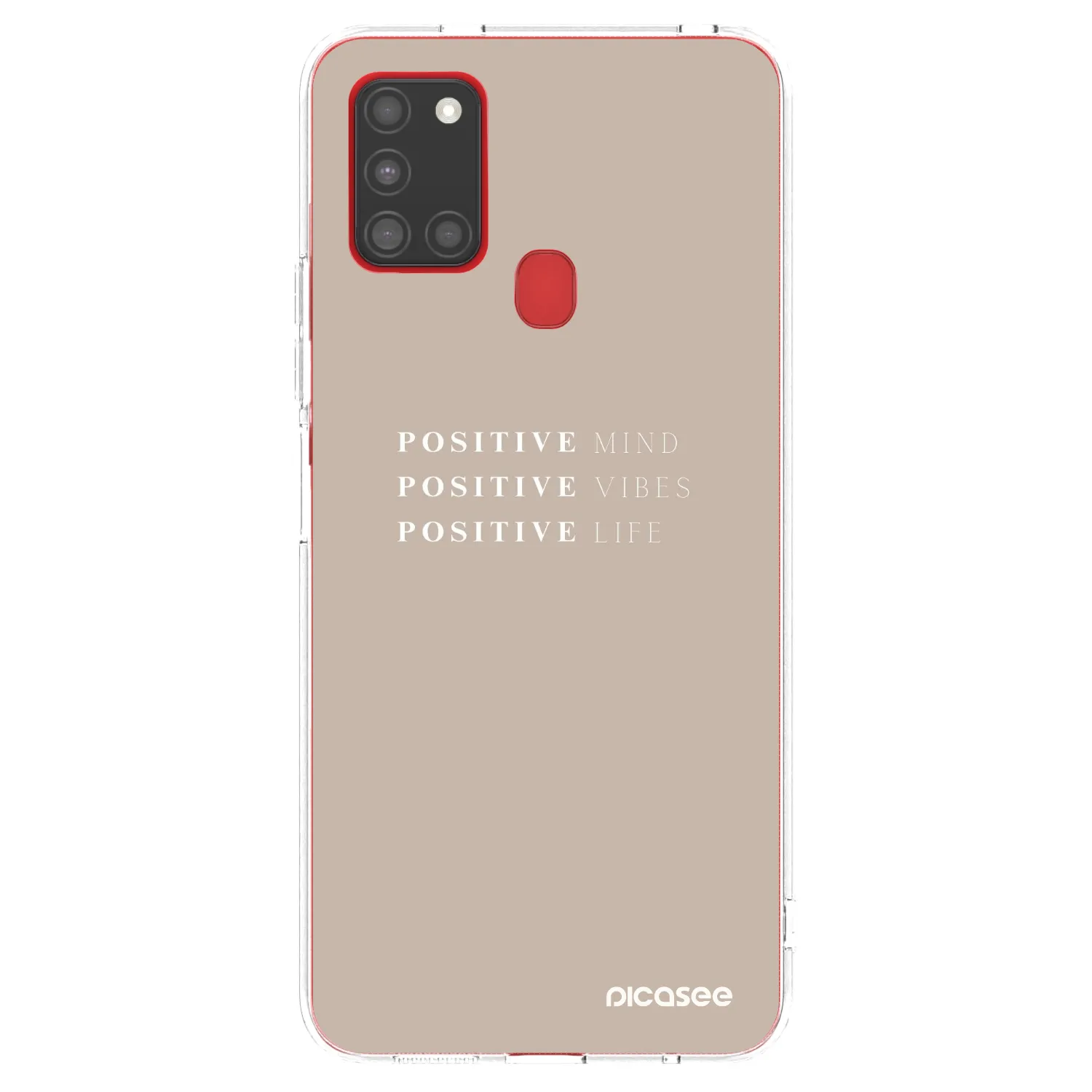 Picasee silikonowe przeźroczyste etui na Samsung Galaxy A21s - Positive Vibes