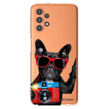 Picasee silikonowe przeźroczyste etui na Samsung Galaxy A13 4G A135 - Französische Bulldogge
