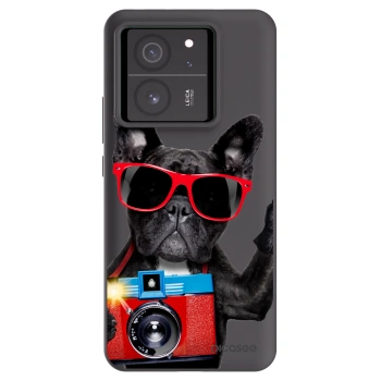 Picasee silikonowe czarne etui na Xiaomi 13T Pro - Französische Bulldogge