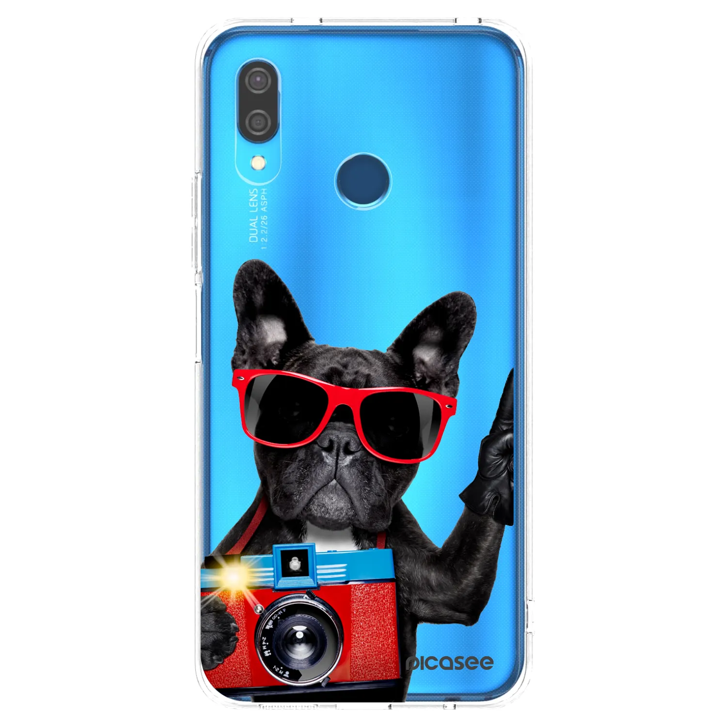 Picasee silikonowe przeźroczyste etui na Huawei P20 Lite - Französische Bulldogge