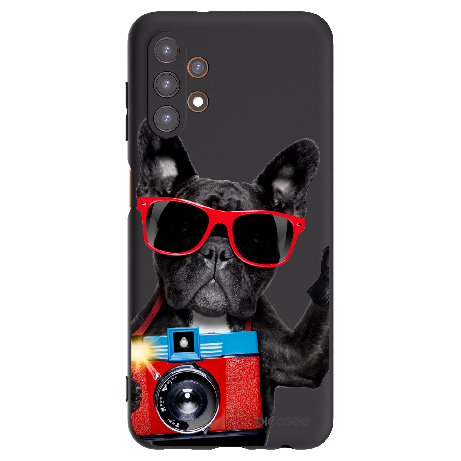 Picasee silikonowe czarne etui na Samsung Galaxy A13 4G A135 - Französische Bulldogge