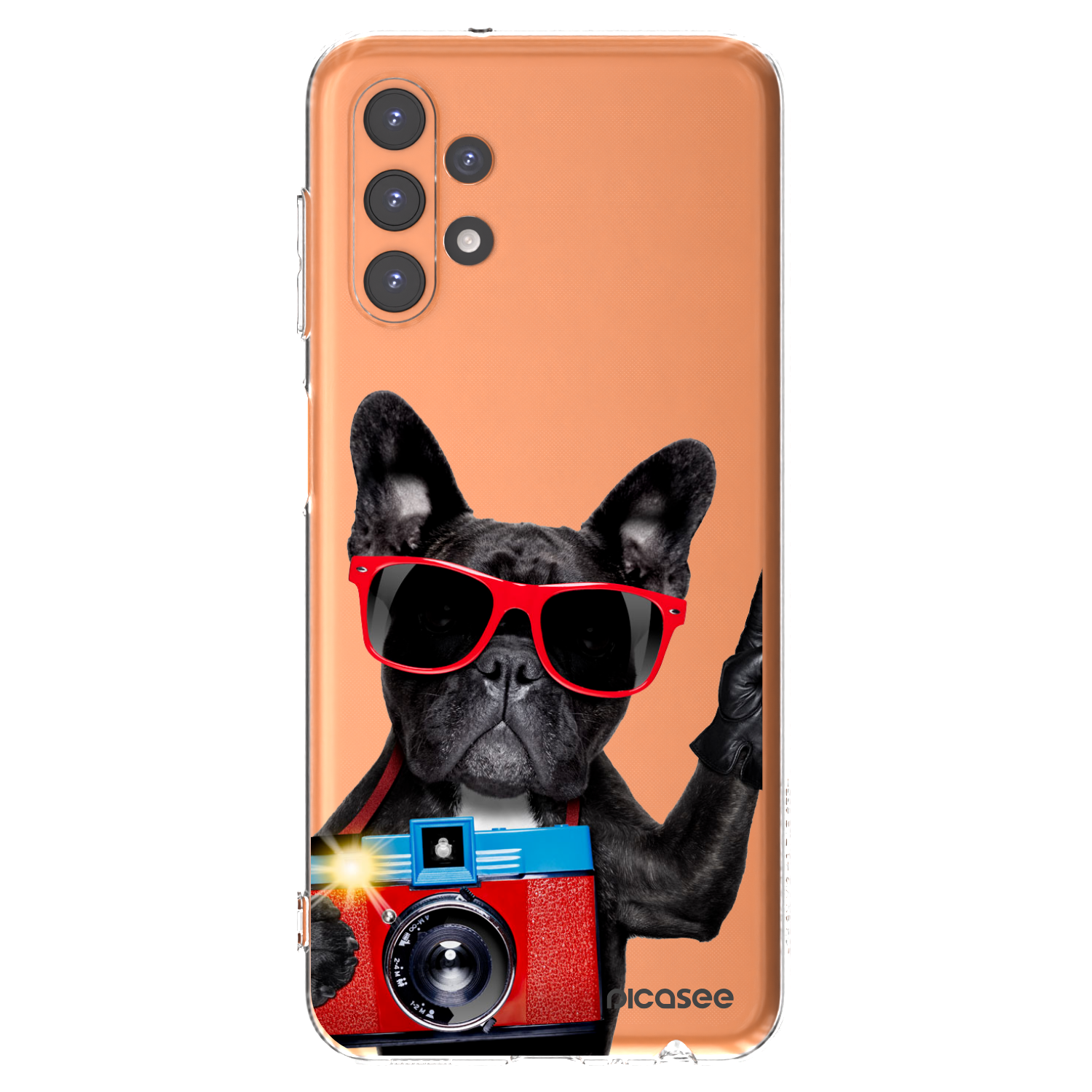 Picasee silikonowe przeźroczyste etui na Samsung Galaxy A13 4G A135 - Französische Bulldogge