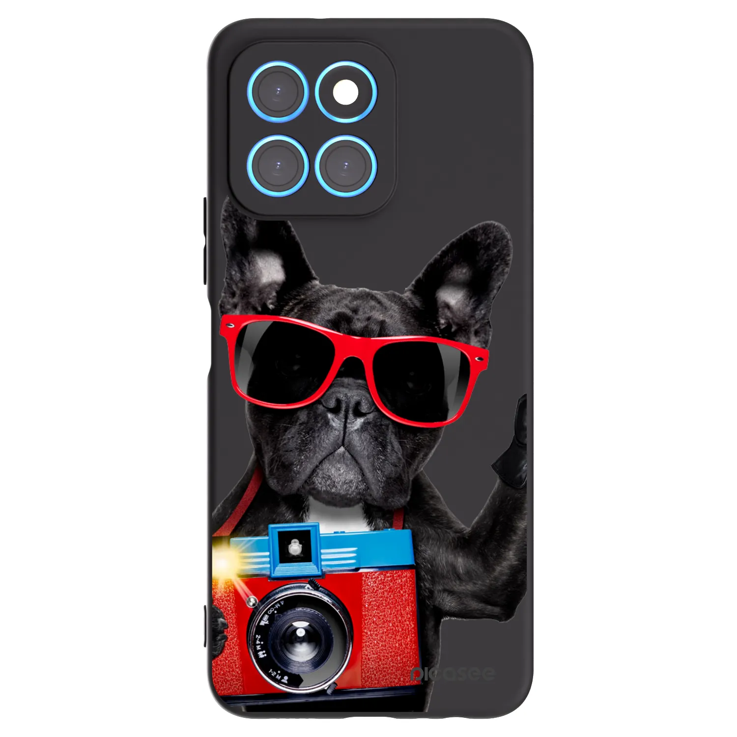 Picasee silikonowe czarne etui na Honor X6 - Französische Bulldogge