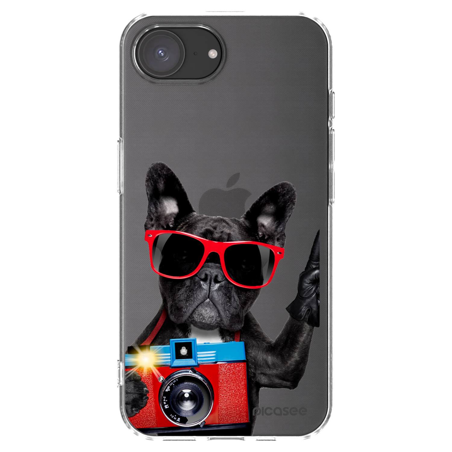 Picasee silikonowe przeźroczyste etui na Apple iPhone 16e - Französische Bulldogge