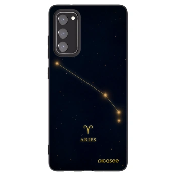 Picasee silikonowe czarne etui na Samsung Galaxy S20 FE - ARIES