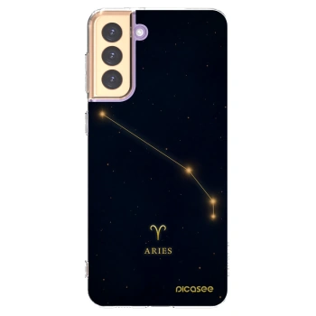 Picasee silikonowe przeźroczyste etui na Samsung Galaxy S21+ 5G G996F - ARIES