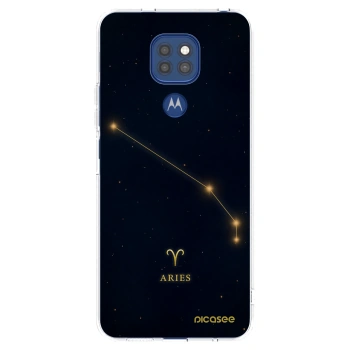 Picasee silikonowe przeźroczyste etui na Motorola Moto G9 Play - ARIES