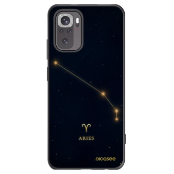 Picasee silikonowe czarne etui na Xiaomi Redmi Note 10 - ARIES