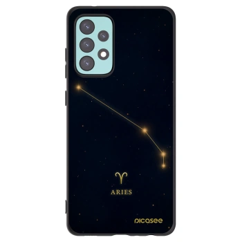 Picasee silikonowe czarne etui na Samsung Galaxy A72 A725F - ARIES
