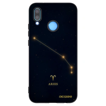 Picasee silikonowe czarne etui na Huawei P20 Lite - ARIES