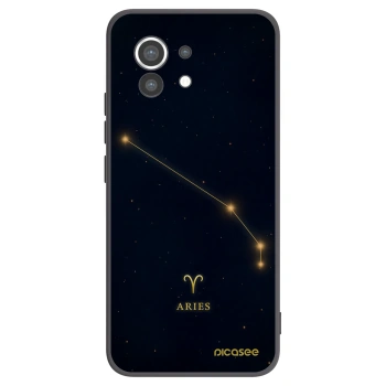 Picasee silikonowe czarne etui na Xiaomi Mi 11 - ARIES