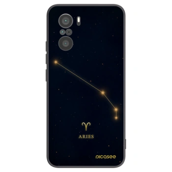 Picasee silikonowe czarne etui na Xiaomi Poco F3 - ARIES
