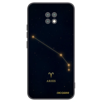 Picasee silikonowe czarne etui na Xiaomi Redmi Note 9T - ARIES