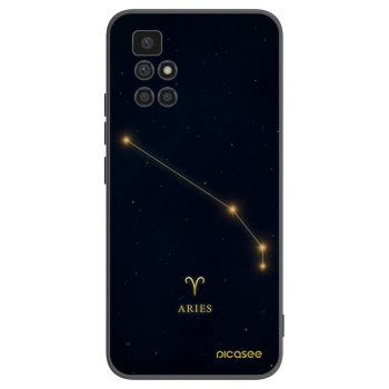 Picasee silikonowe czarne etui na Xiaomi Redmi 10 - ARIES