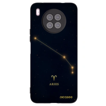 Picasee silikonowe czarne etui na Huawei Nova 8i - ARIES