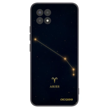 Picasee silikonowe czarne etui na Realme 8i - ARIES