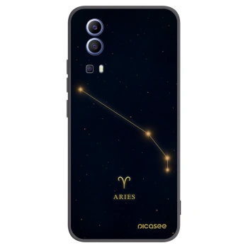 Picasee silikonowe czarne etui na Vivo Y52 5G - ARIES