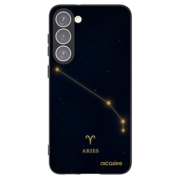 Picasee silikonowe czarne etui na Samsung Galaxy S23+ 5G - ARIES