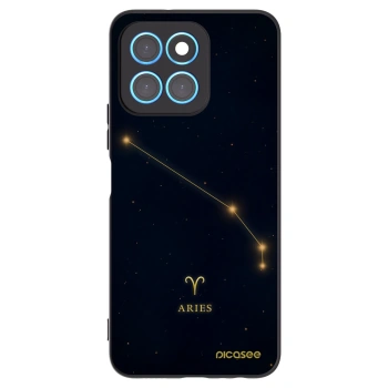 Picasee silikonowe czarne etui na Honor X8 5G - ARIES