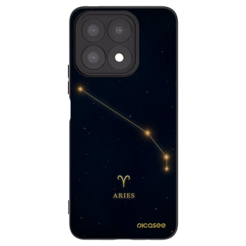 Picasee silikonowe czarne etui na Honor X8a - ARIES