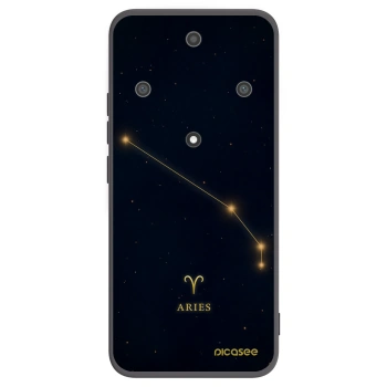 Picasee silikonowe czarne etui na Honor Magic5 Lite 5G - ARIES