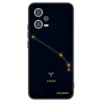 Picasee silikonowe czarne etui na Xiaomi Redmi Note 12 5G - ARIES
