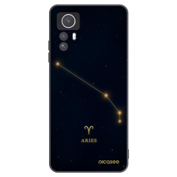 Picasee silikonowe czarne etui na Xiaomi Redmi Note 12S - ARIES