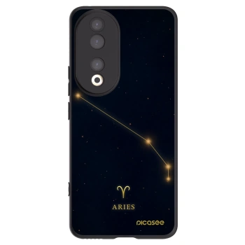 Picasee silikonowe czarne etui na Honor 90 5G - ARIES