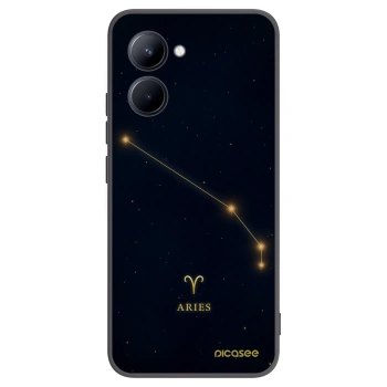 Picasee silikonowe czarne etui na Realme C33 (2023) - ARIES