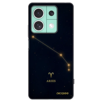Picasee silikonowe czarne etui na Xiaomi Redmi Note 13 5G - ARIES