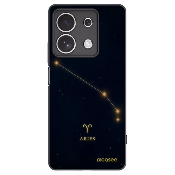 Picasee silikonowe czarne etui na Xiaomi Redmi Note 13 4G - ARIES