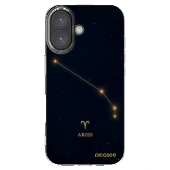 Picasee silikonowe przeźroczyste etui na Apple iPhone 16 - ARIES