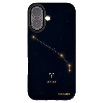 Picasee silikonowe czarne etui na Apple iPhone 16 - ARIES