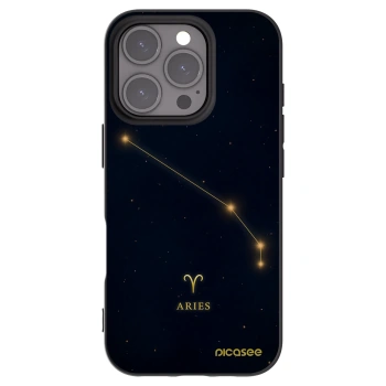 Picasee silikonowe czarne etui na Apple iPhone 16 Pro - ARIES