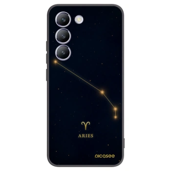 Picasee silikonowe czarne etui na Vivo V40 SE 5G - ARIES