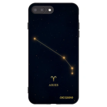 Picasee silikonowe czarne etui na Apple iPhone 8 Plus - ARIES