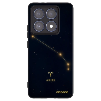 Picasee silikonowe czarne etui na Xiaomi 14T Pro - ARIES