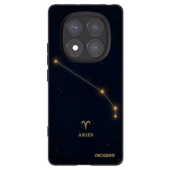Picasee silikonowe czarne etui na Xiaomi Redmi Note 14 Pro 5G - ARIES