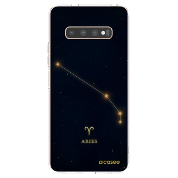 Picasee silikonowe przeźroczyste etui na Samsung Galaxy S10 Plus G975 - ARIES