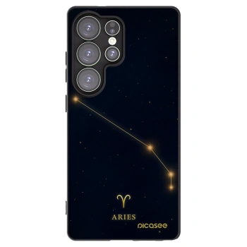 Picasee silikonowe czarne etui na Samsung Galaxy S25 Ultra 5G - ARIES