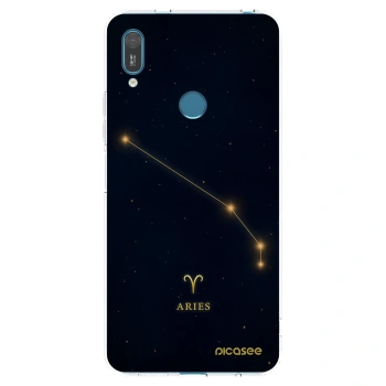 Picasee silikonowe przeźroczyste etui na Huawei Y7 2019 - ARIES