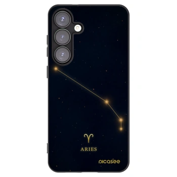 Picasee silikonowe czarne etui na Samsung Galaxy S25+ 5G - ARIES