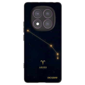 Picasee silikonowe czarne etui na Xiaomi Redmi Note 14 Pro 4G - ARIES